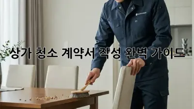 상가 청소 계약서 작성 완벽 가이드