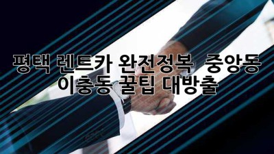 평택 렌트카 완전정복! 🚗 중앙동 & 이충동 꿀팁 대방출 ✨